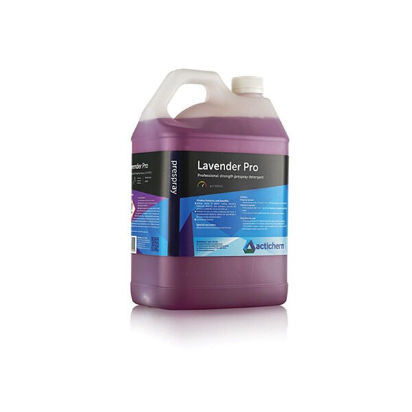 Actichem's Lavender Pro is an effectice carpet prespray that can effectively remove soil from carpet and is great value for money.
