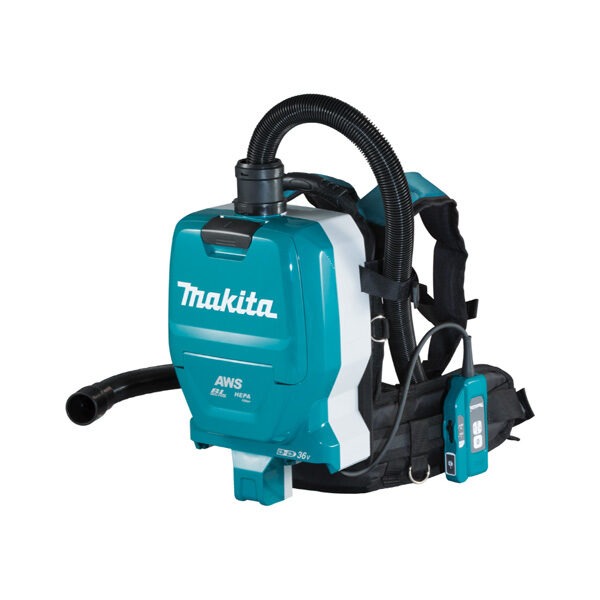The Makita 2x18V Brushless Backpack Vacuum is a HEPA filtrated vacuum that operates of two 18V batteries making it an efficient cordless vacuum.