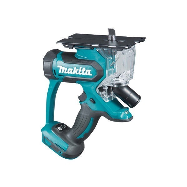 the Makita 18V Drywall Cutter is a premium tool that quickly cuts drywall while extracting the dust that it creates
