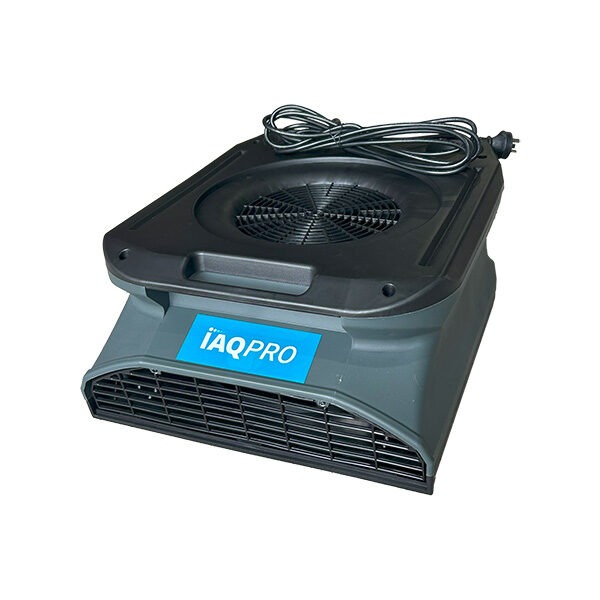 The IAQ Pro Ventus low profile air mover is easily stackable and is lightweight. It achieves all this whilst being an efficient carpet dryer.