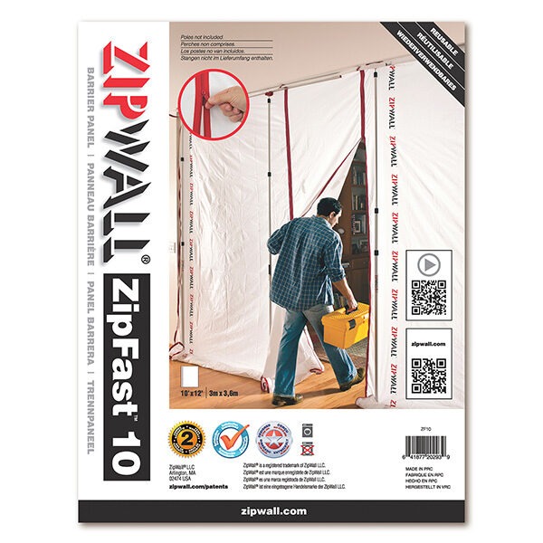 Zipwall's ZipFast barrier sheeting offers convenience with being eco-friendly & professionalism