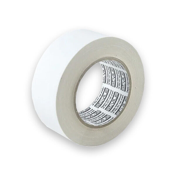 A picture of Stylus Tapes' 370 General Purpose Cloth tape in white, a tape that adheres well even in wet environments.