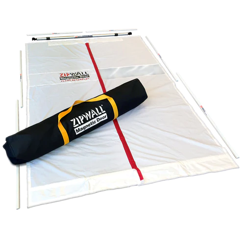 The Zip Wall Magnetic Dust Barrier Door Kit is a perfect pack for quickly and conveniently installing a hands-free entry/exit in your dust barrier.