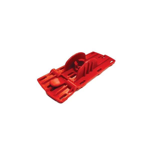 A picture of a red Zip Wall tight seal extending adaptor.